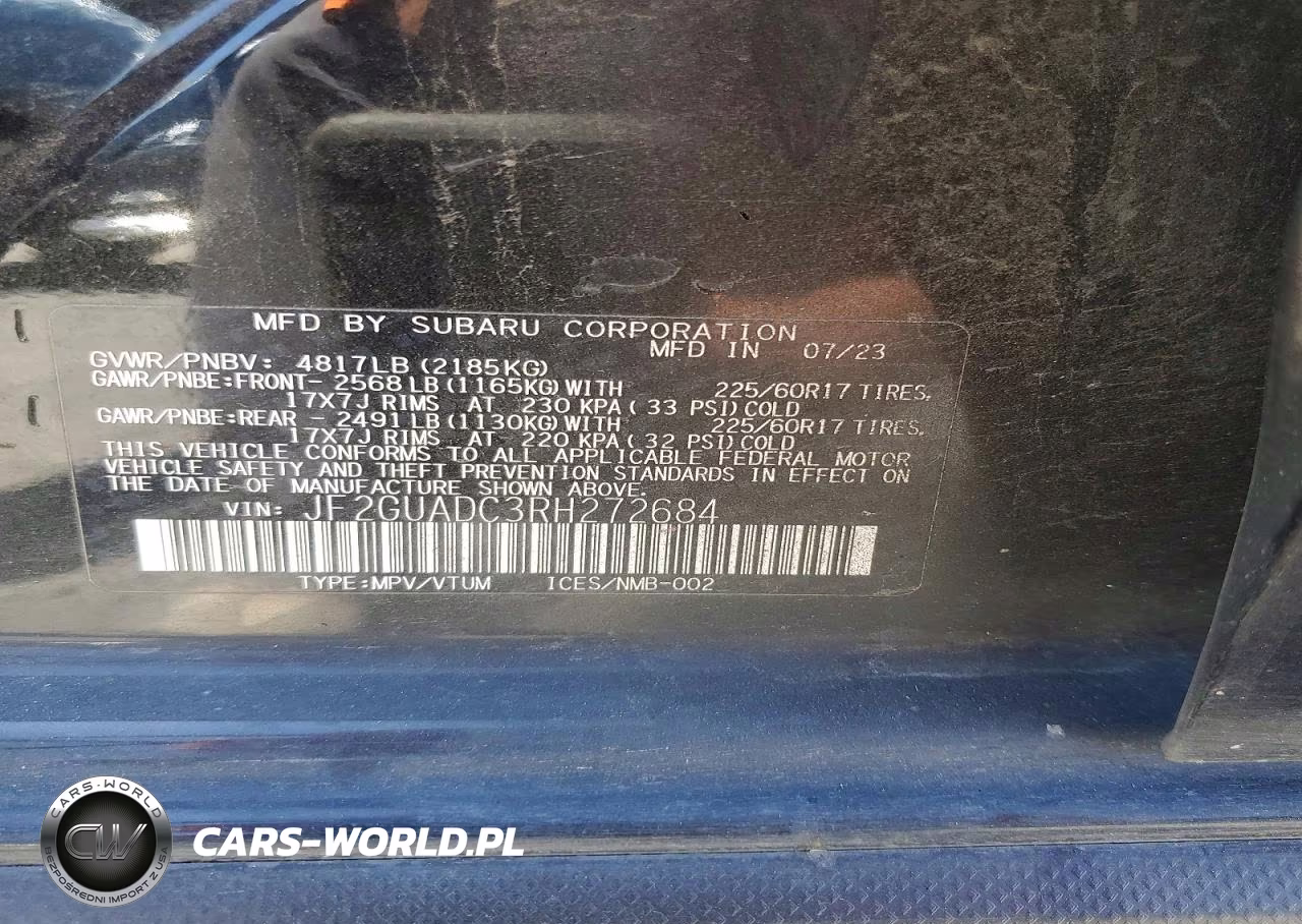 2024 Subaru Crosstrek Premium VIN:JF2GUADC3RH272684 - 13