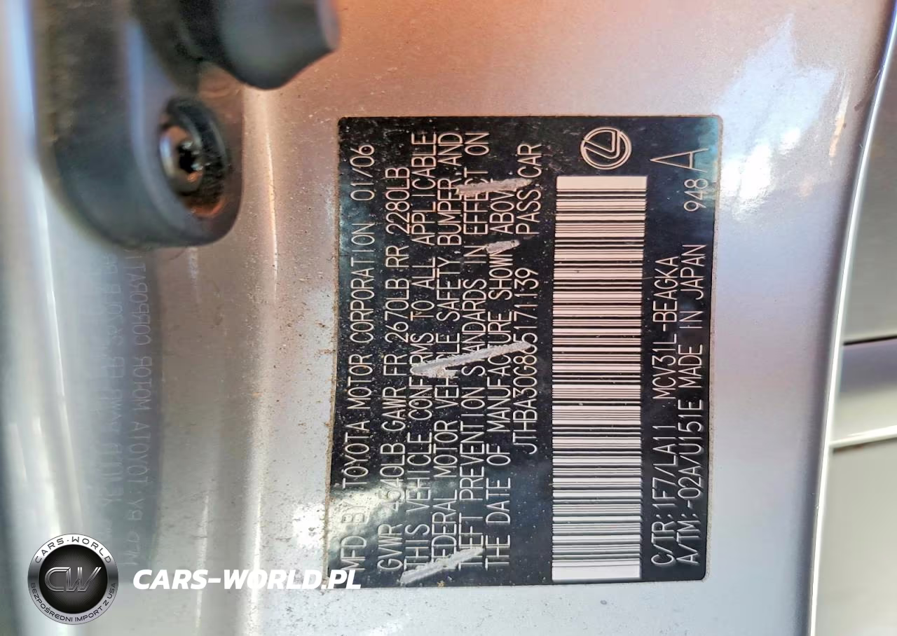 2006 Lexus Es 330 VIN:JTHBA30G865171139 - 12