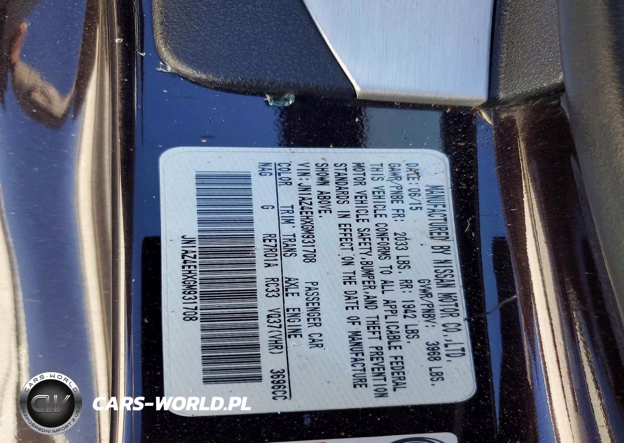 2016 Nissan 370Z Base VIN:JN1AZ4EHXGM931708 - 12