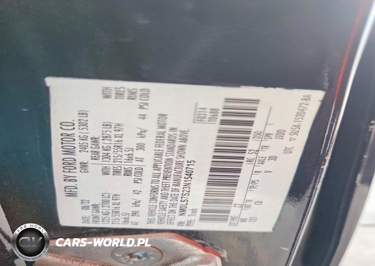 2022 Ford Transit Connect Xl VIN:NM0LS7S23N1540715 - 14