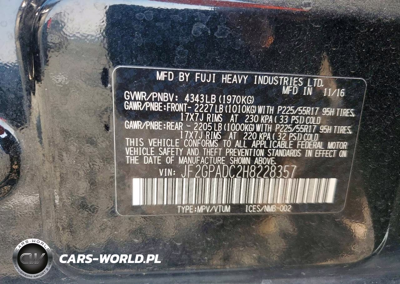 2017 Subaru Crosstrek Premium VIN:JF2GPADC2H8228357 - 12