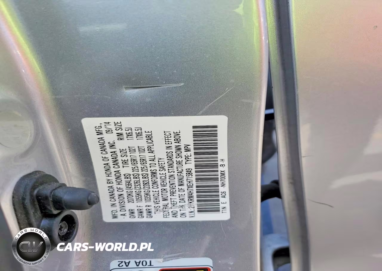 2014 Honda Cr-V Exl VIN:2HKRM4H7XEH715849 - 13