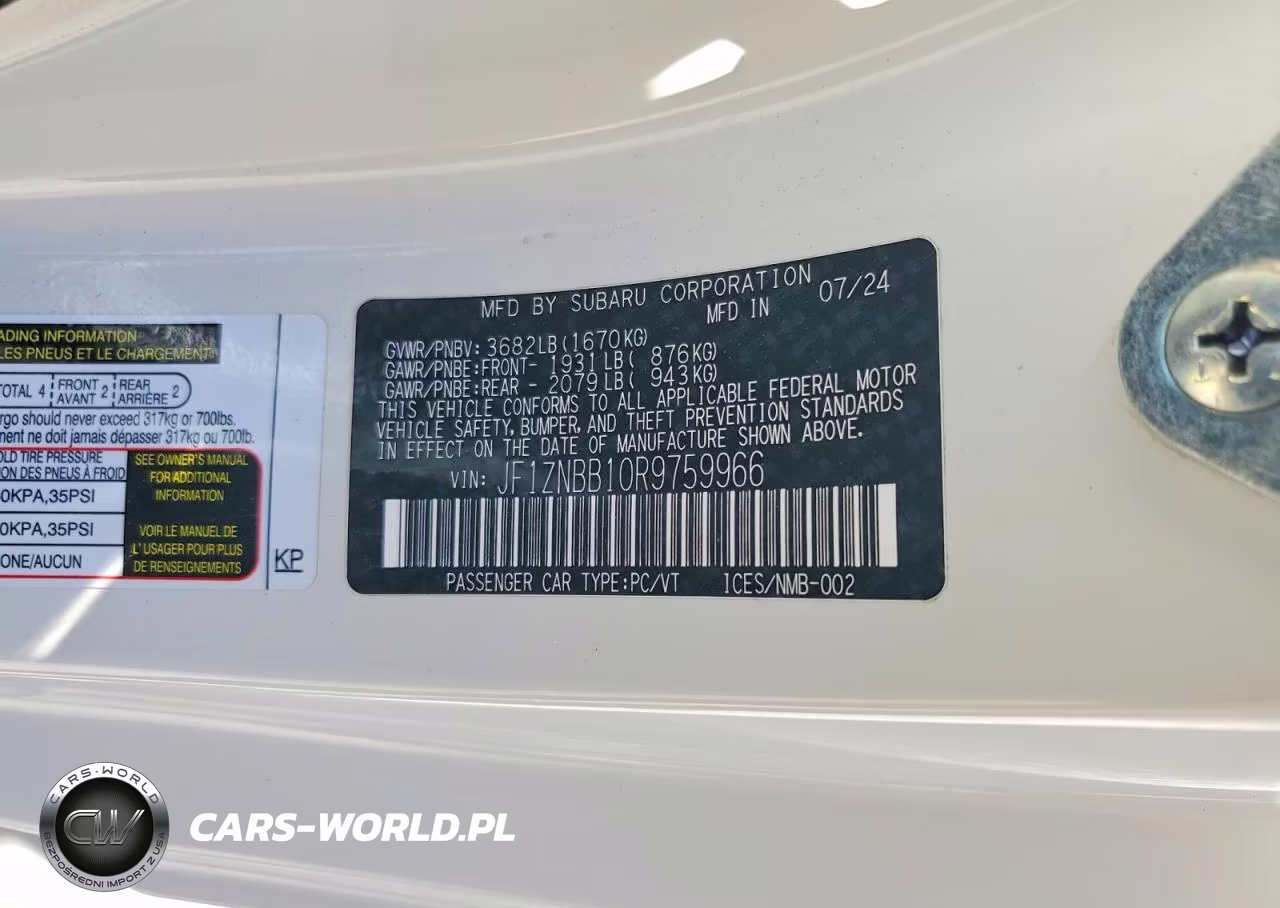 2024 Toyota Gr86 Base VIN:JF1ZNBB10R9759966 - 12