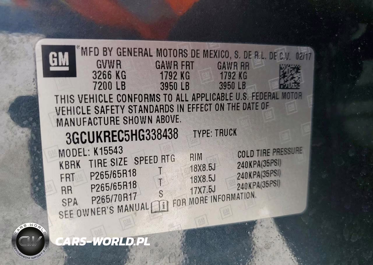 2017 Chevrolet Silverado K1500 Lt VIN:3GCUKREC5HG338438 - 12