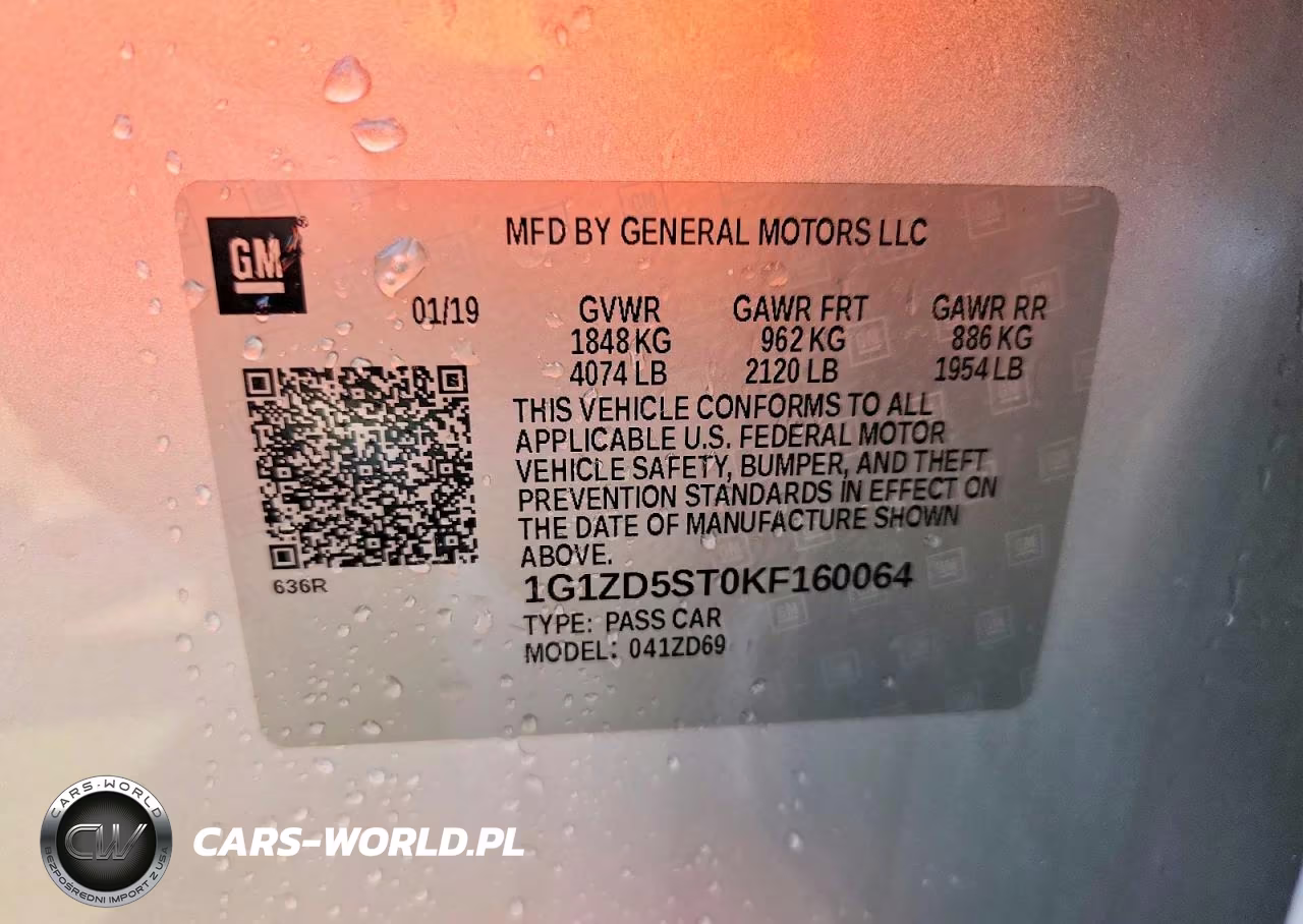 2019 Chevrolet Malibu Lt VIN:1G1ZD5ST0KF160064 - 12