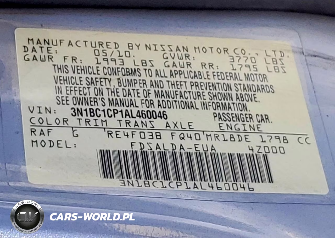 2010 Nissan Versa 1.8 S VIN:3N1BC1CP1AL460046 - 13