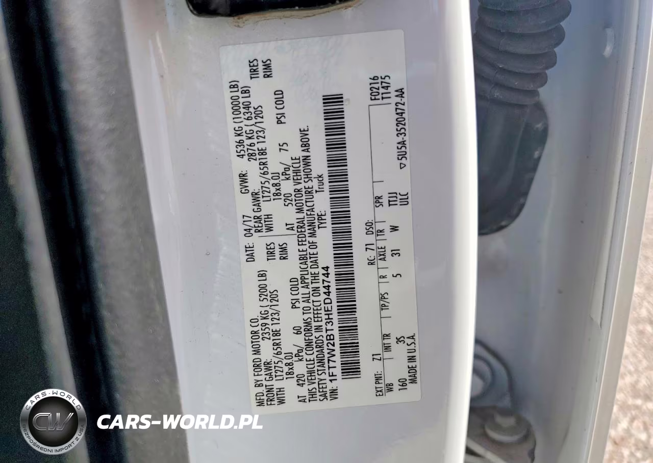 2017 Ford F250 Super Duty VIN:1FT7W2BT3HED44744 - 13