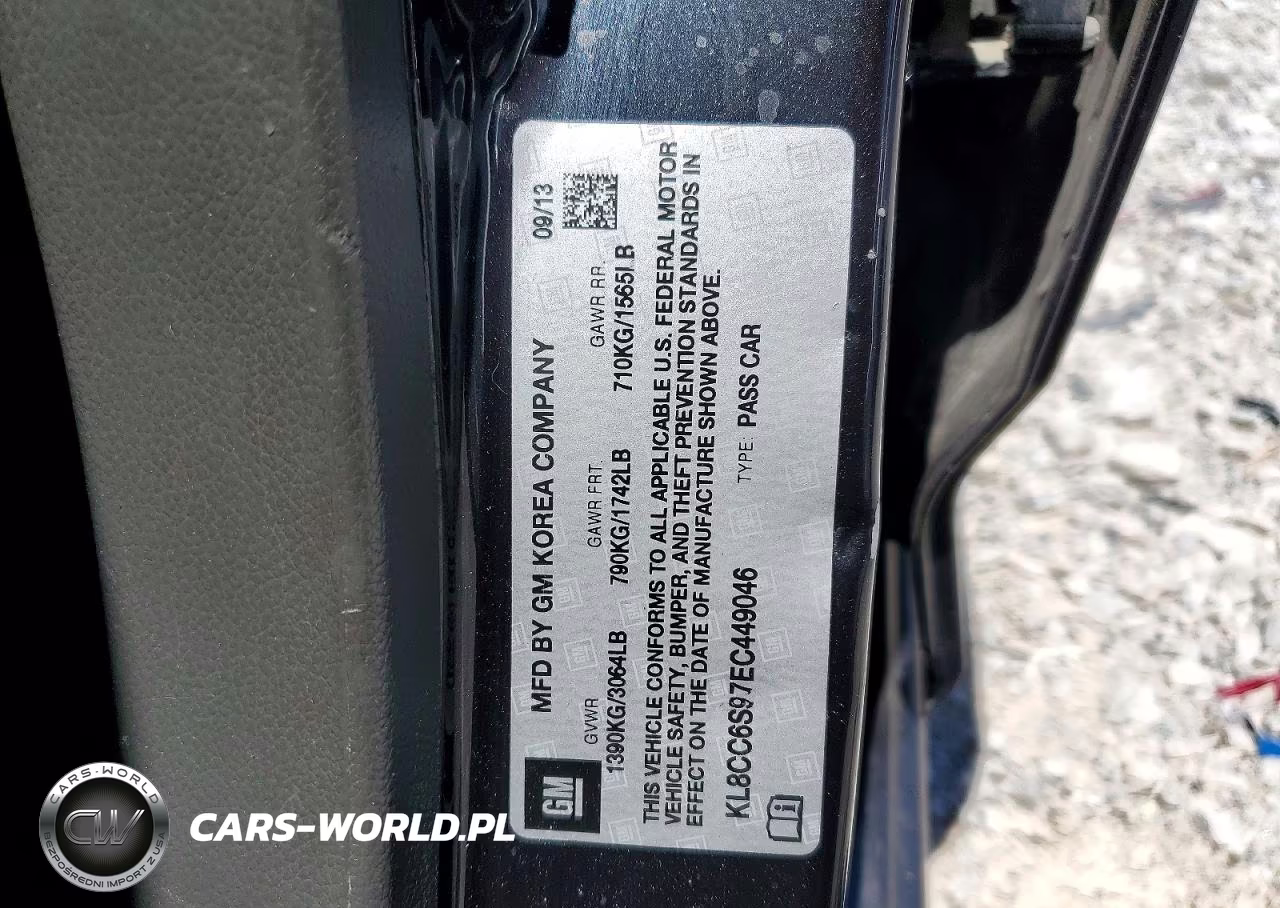 2014 Chevrolet Spark 1Lt VIN:KL8CC6S97EC449046 - 12