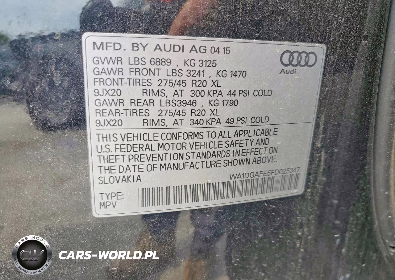 2015 Audi Q7 Prestige VIN:WA1DGAFE5FD025347 - 12