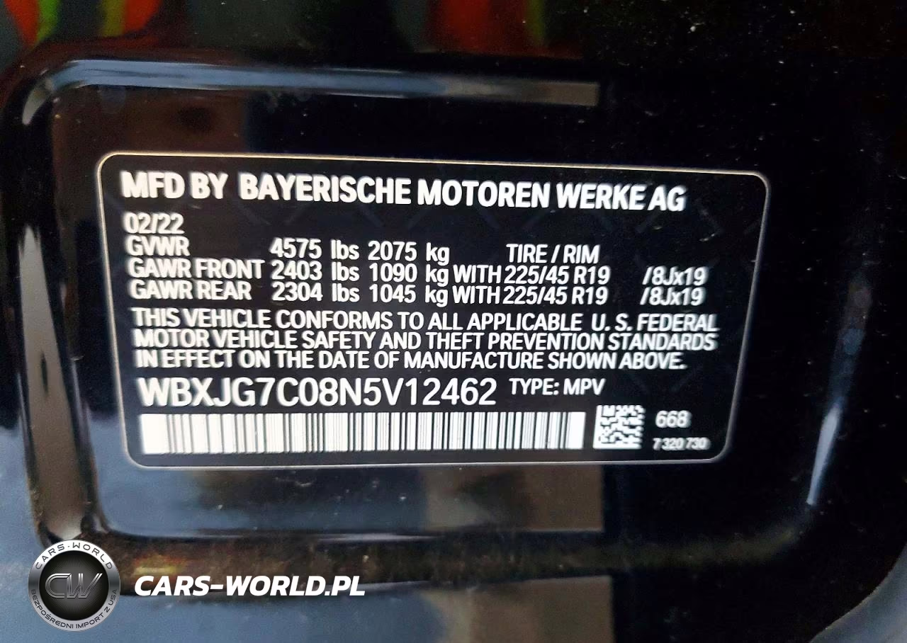 2022 BMW X1 Sdrive28I VIN:WBXJG7C08N5V12462 - 13