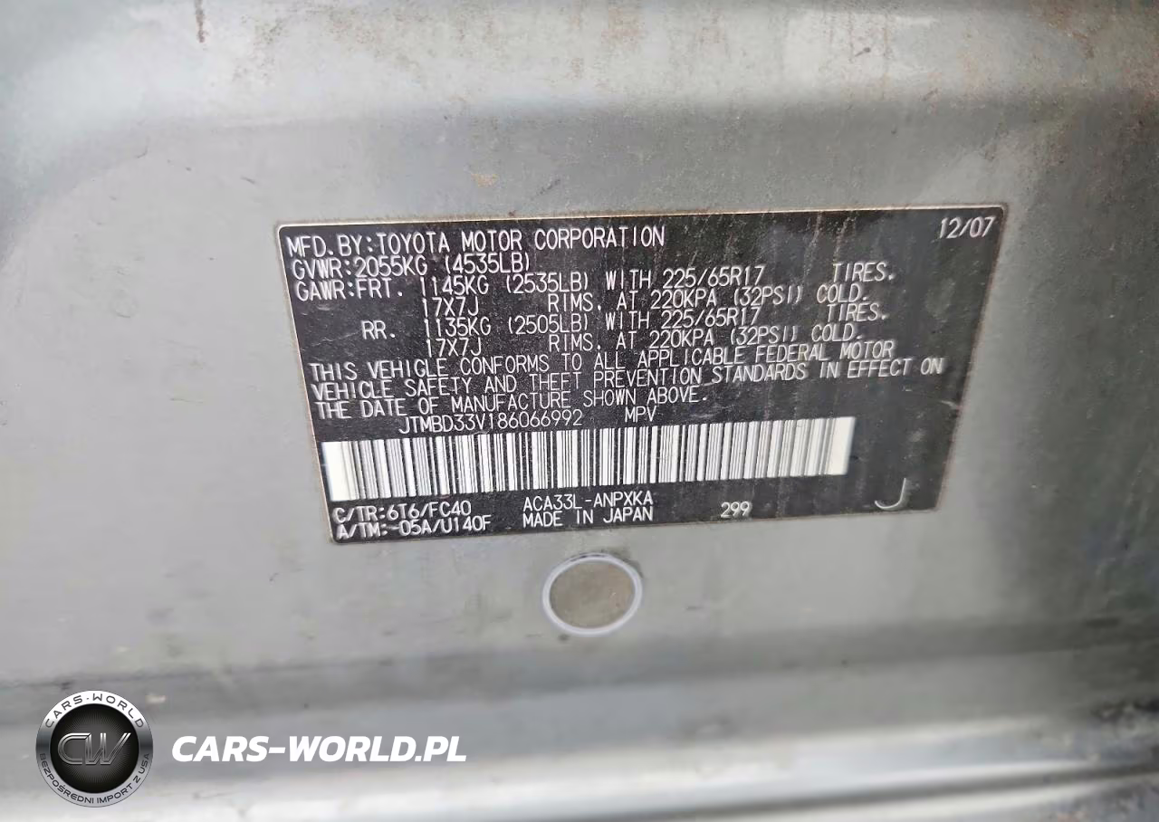 2008 Toyota Rav4 Base VIN:JTMBD33V186066992 - 13