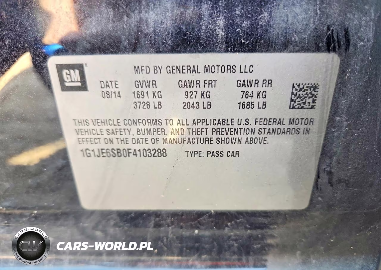 2015 Chevrolet Sonic Ltz VIN:1G1JE6SB0F4103288 - 13