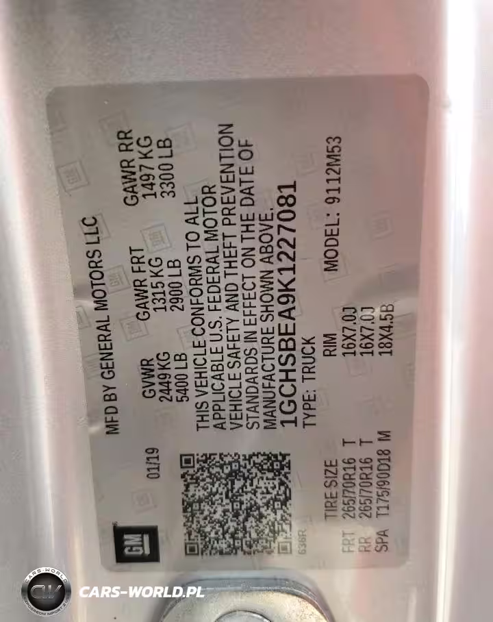2019 Chevrolet Colorado VIN:1GCHSBEA9K1227081 - 12