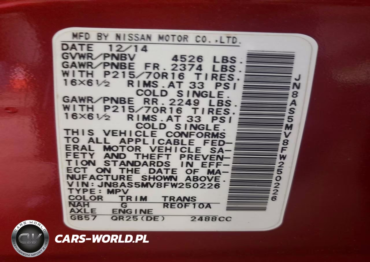 2015 Nissan Rogue Select S VIN:JN8AS5MV8FW250226 - 13