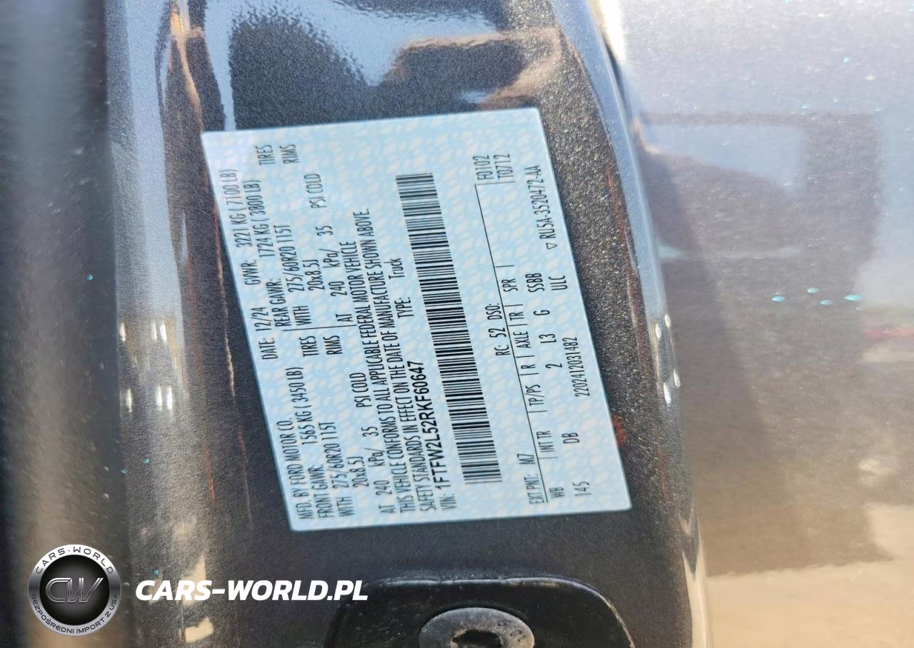 2024 Ford F150 Stx VIN:1FTFW2L52RKF60647 - 13
