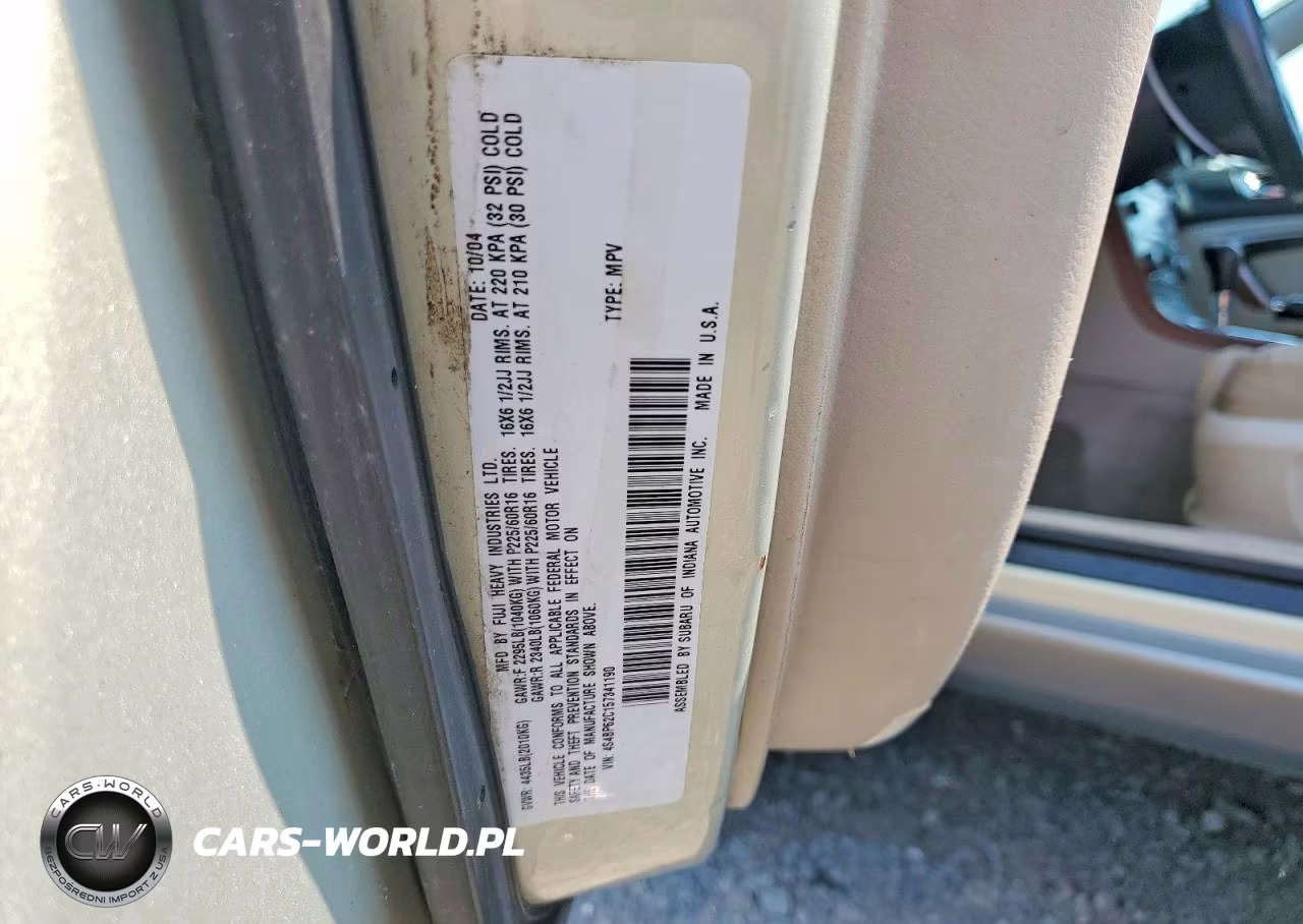 2005 Subaru Legacy Outback 2.5I Limited VIN:4S4BP62C157341190 - 12