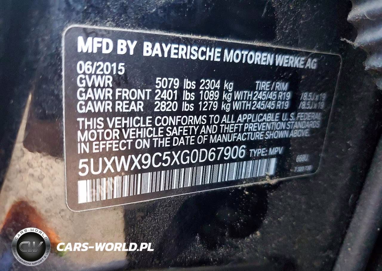 2016 BMW X3 xDrive28I VIN:5UXWX9C5XG0D67906 - 13