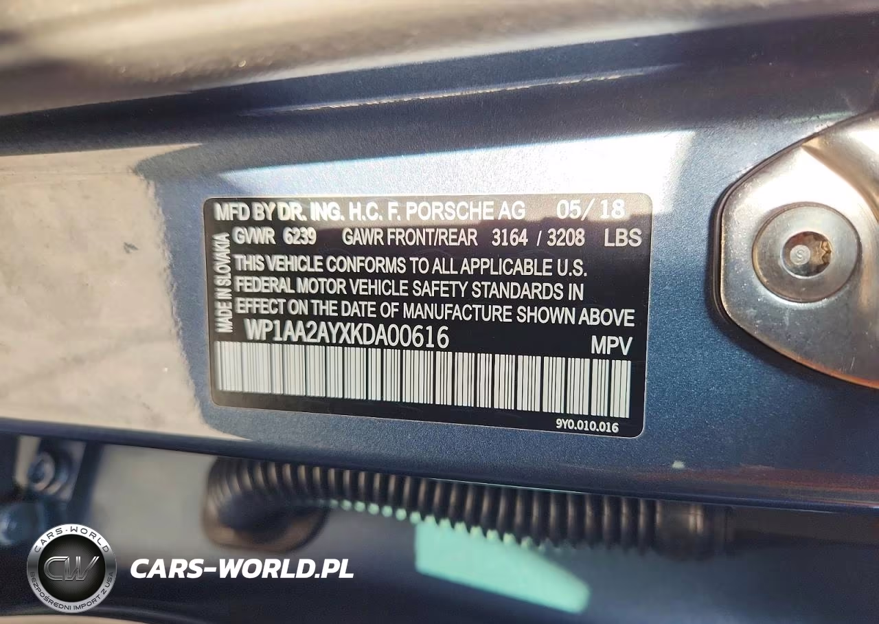 2019 Porsche Cayenne VIN:WP1AA2AYXKDA00616 - 13