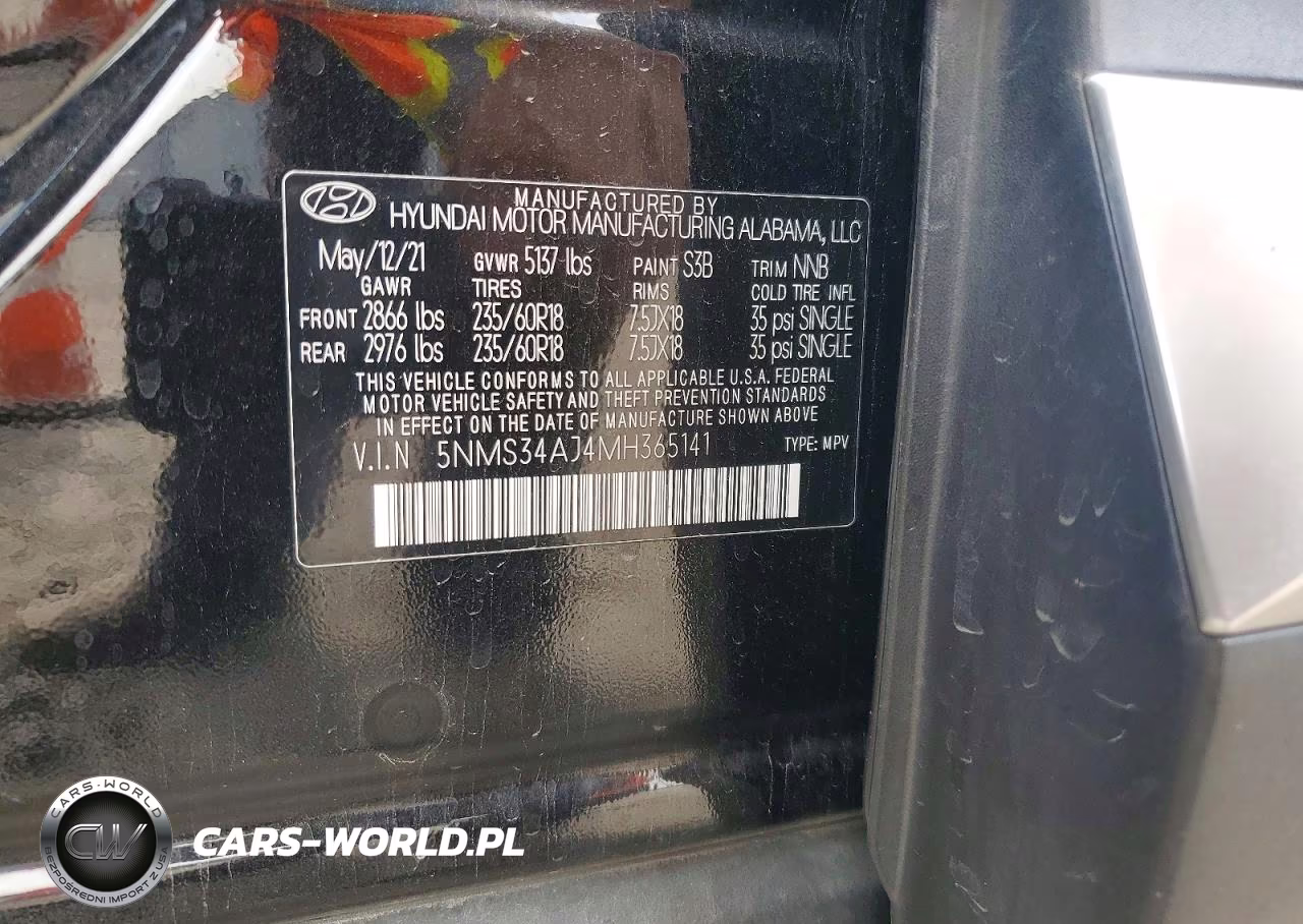 2021 Hyundai Santa Fe Sel VIN:5NMS34AJ4MH365141 - 13