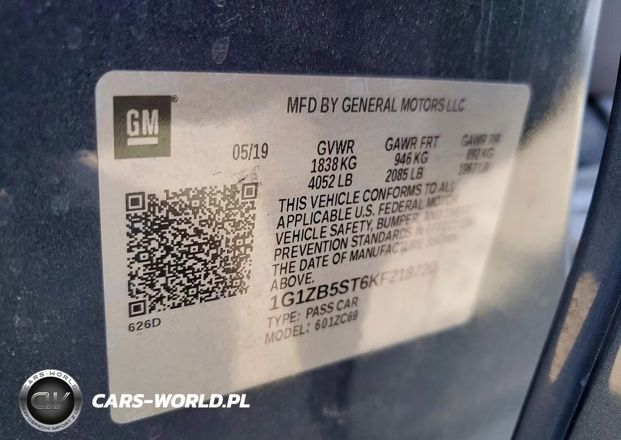 2019 Chevrolet Malibu Ls VIN:1G1ZB5ST6KF218720 - 12