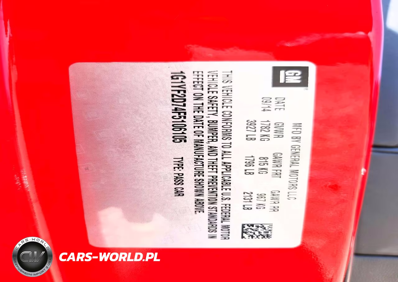 2015 Chevrolet Corvette Stingray 3Lt VIN:1G1YF2D74F5106105 - 12