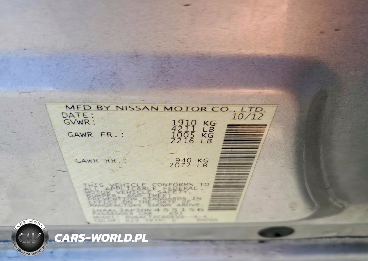 2013 Nissan Altima 2.5 VIN:1N4AL3AP3DN455156 - 12