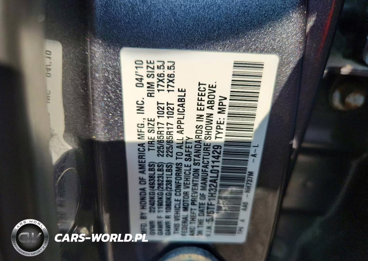 2010 Honda Accord Crosstour Ex VIN:5J6TF1H32AL011429 - 12