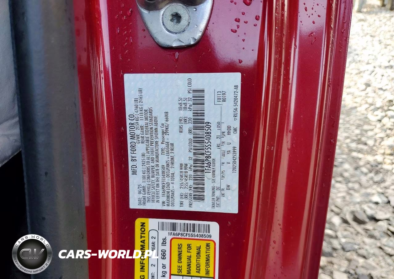 2025 Ford Mustang Gt VIN:1FA6P8CF5S5408509 - 13