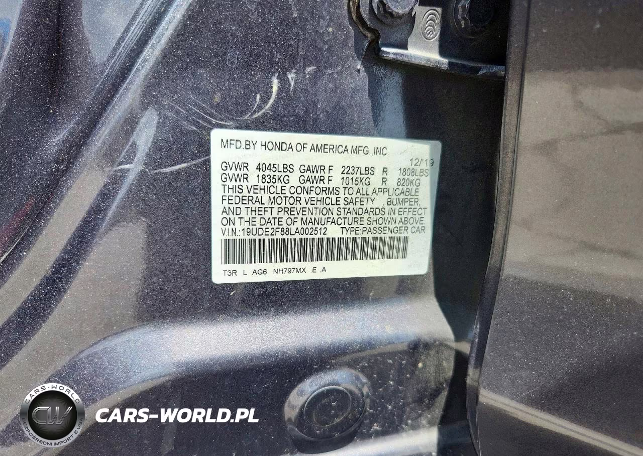 2020 Acura Ilx Premium A-Spec VIN:19UDE2F88LA002512 - 12