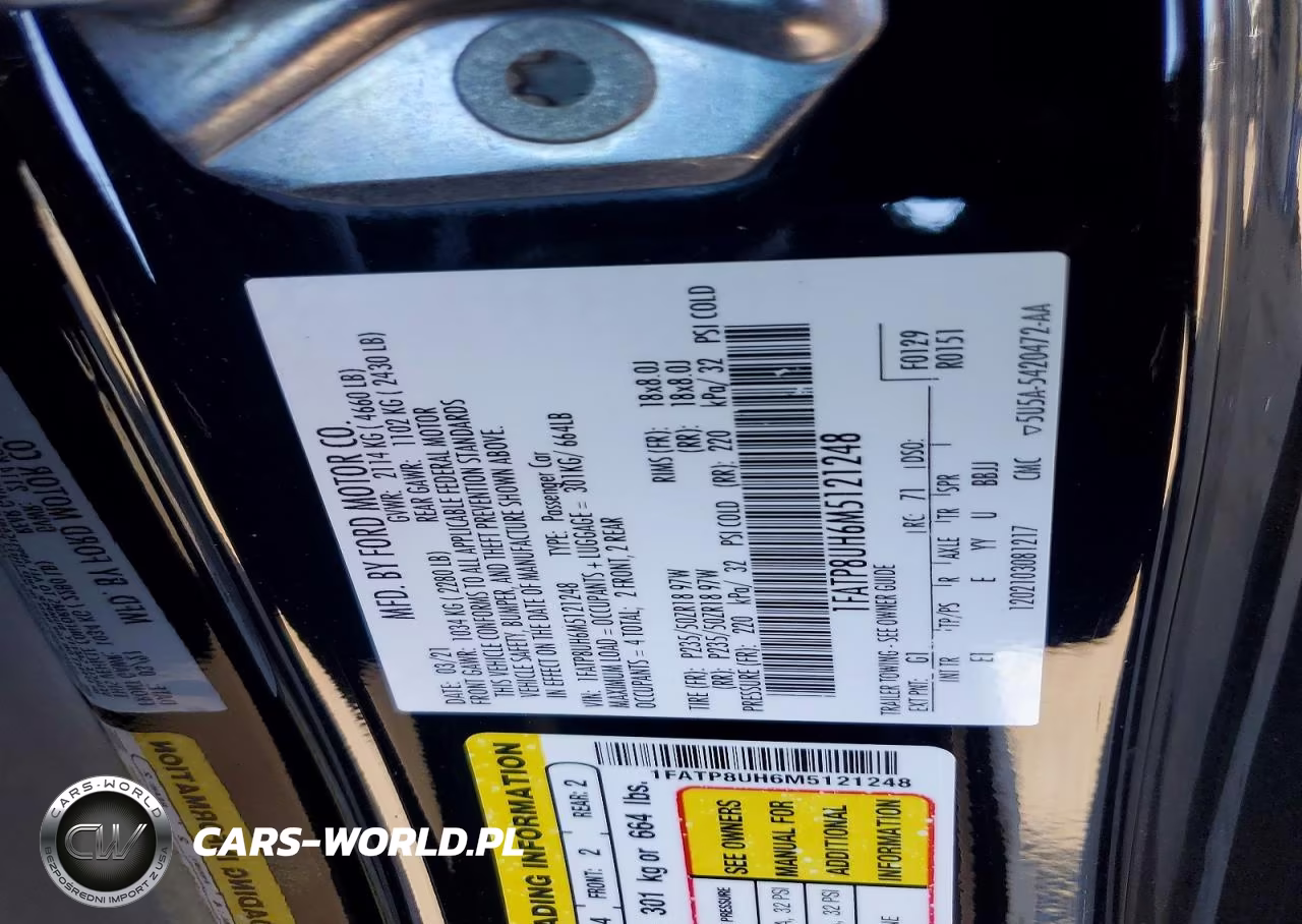 2021 Ford Mustang VIN:1FATP8UH6M5121248 - 12