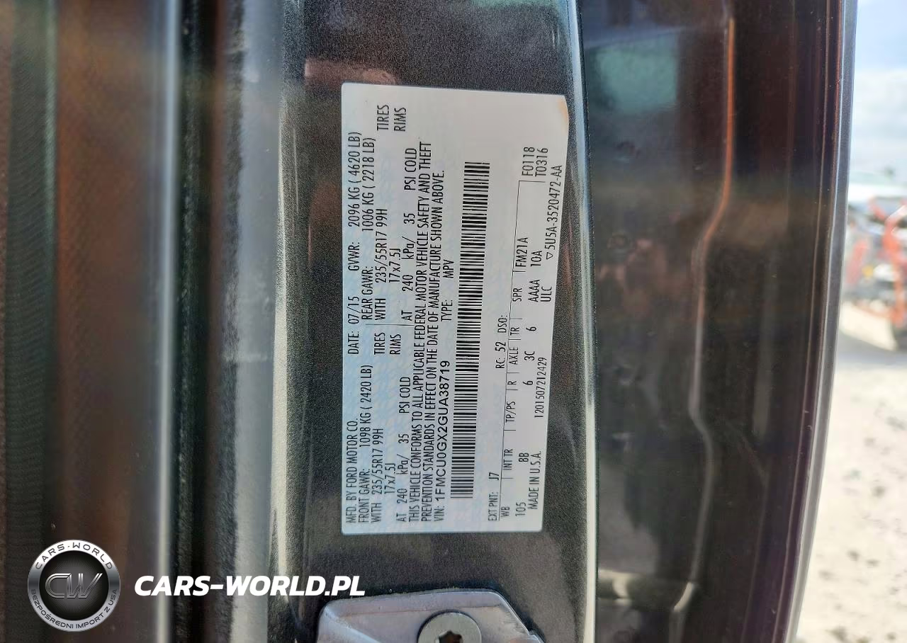 2016 Ford Escape Se VIN:1FMCU0GX2GUA38719 - 12