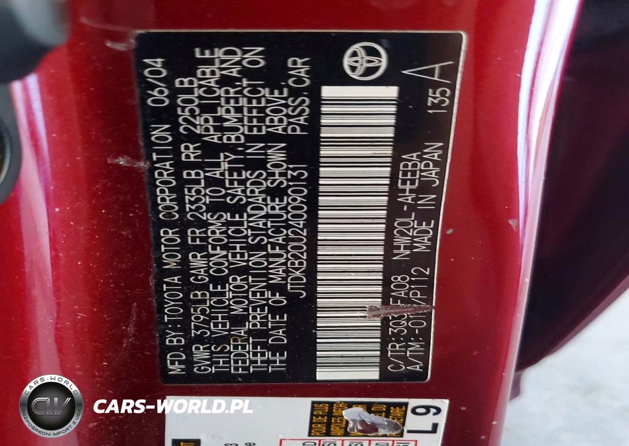 2004 Toyota Prius Base VIN:JTDKB20U240090131 - 12