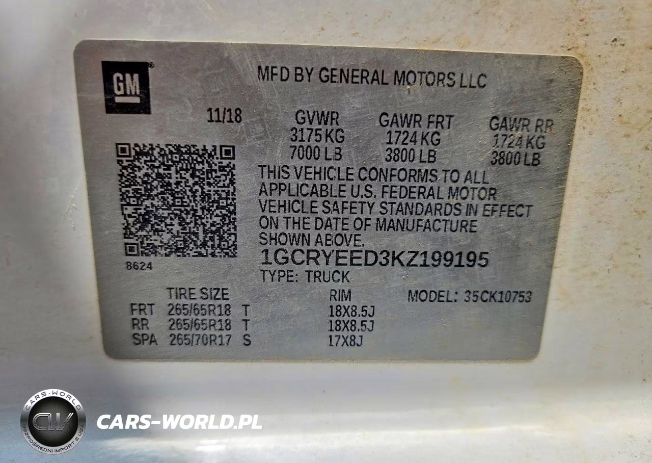 2019 Chevrolet Silverado K1500 Rst VIN:1GCRYEED3KZ199195 - 12