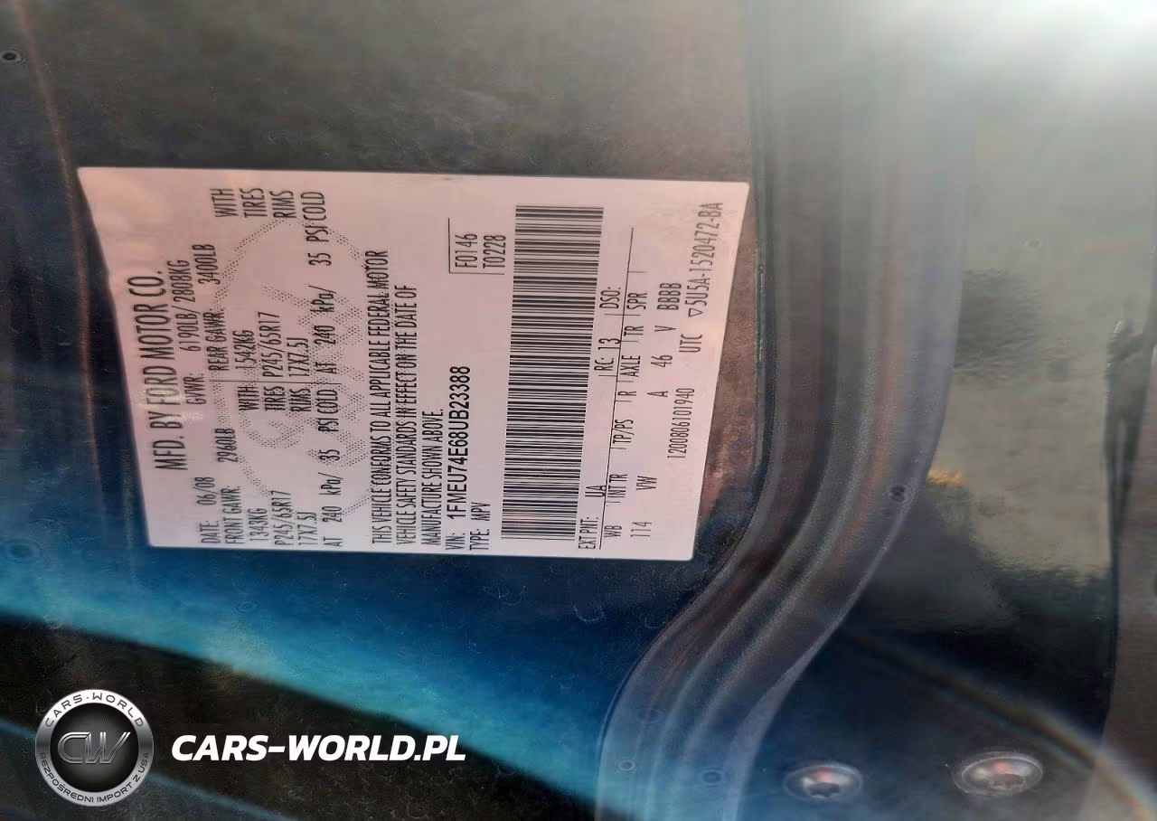 2008 Ford Explorer Eddie Bauer VIN:1FMEU74E68UB23388 - 13