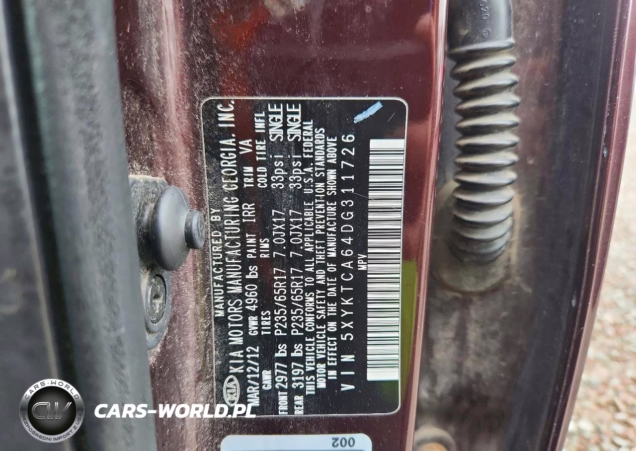 2013 Kia Sorento Lx VIN:5XYKTCA64DG311726 - 14