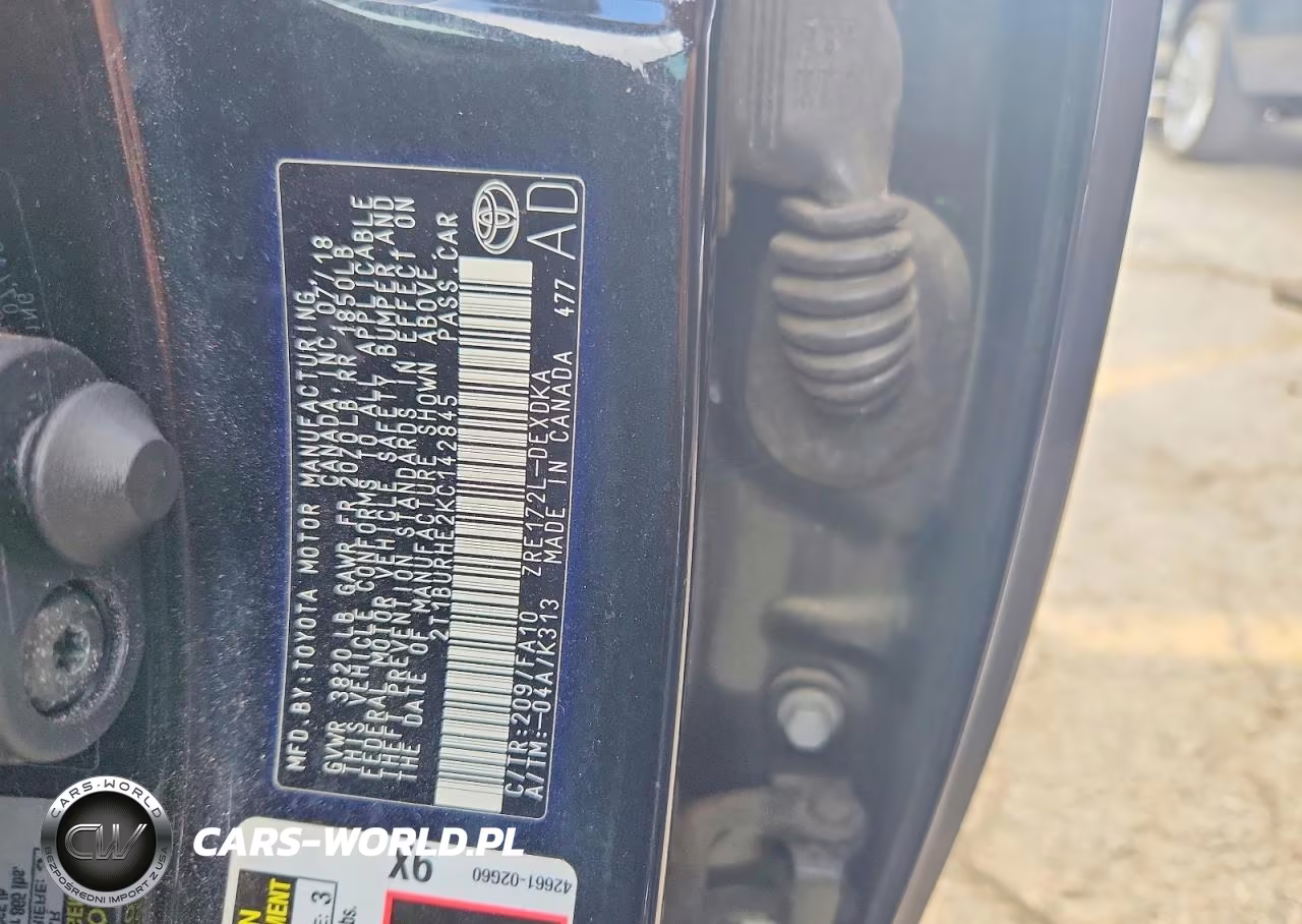 2019 Toyota Corolla L VIN:2T1BURHE2KC142845 - 12