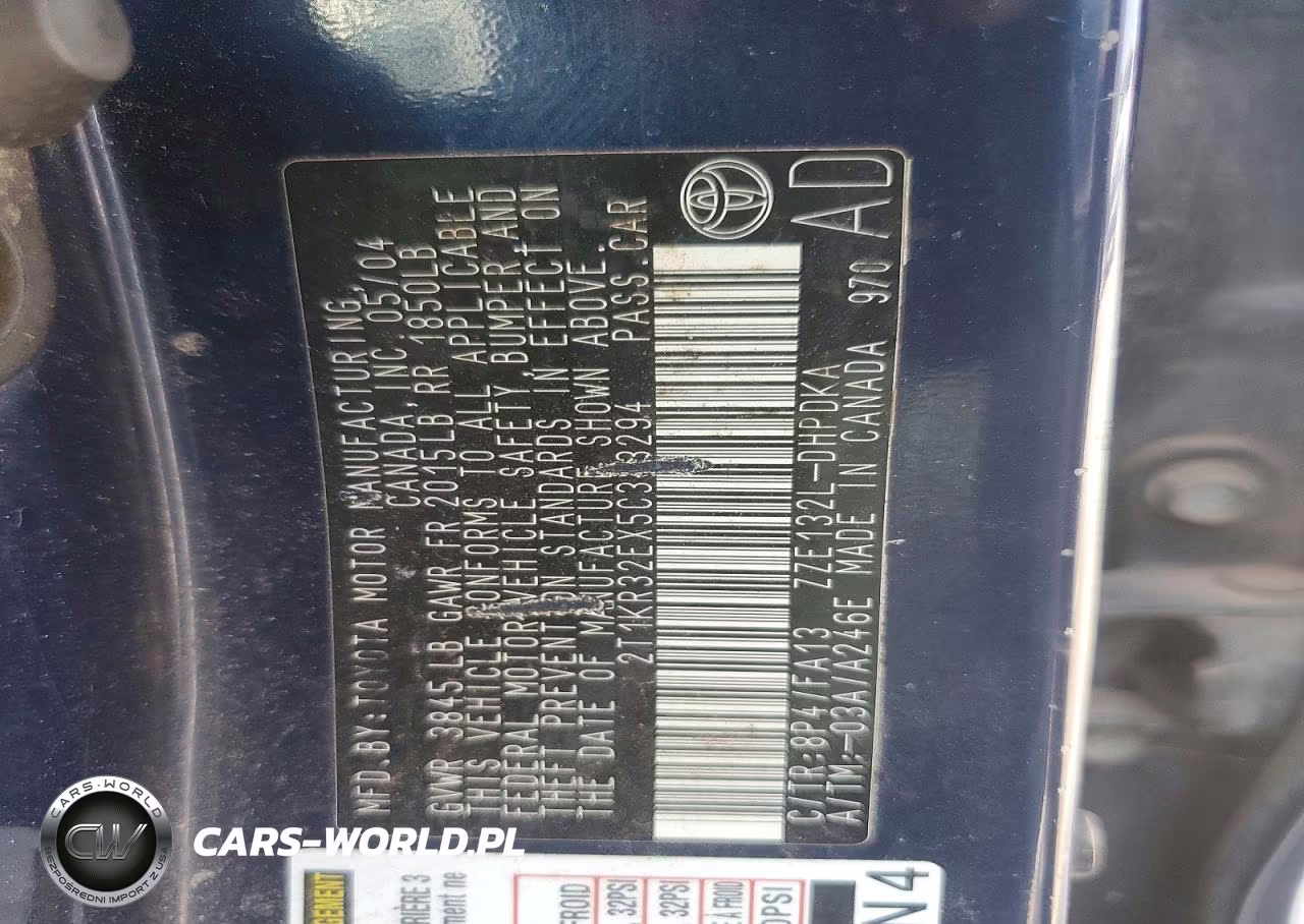 2005 Toyota Matrix Base VIN:2T1KR32EX5C333294 - 12