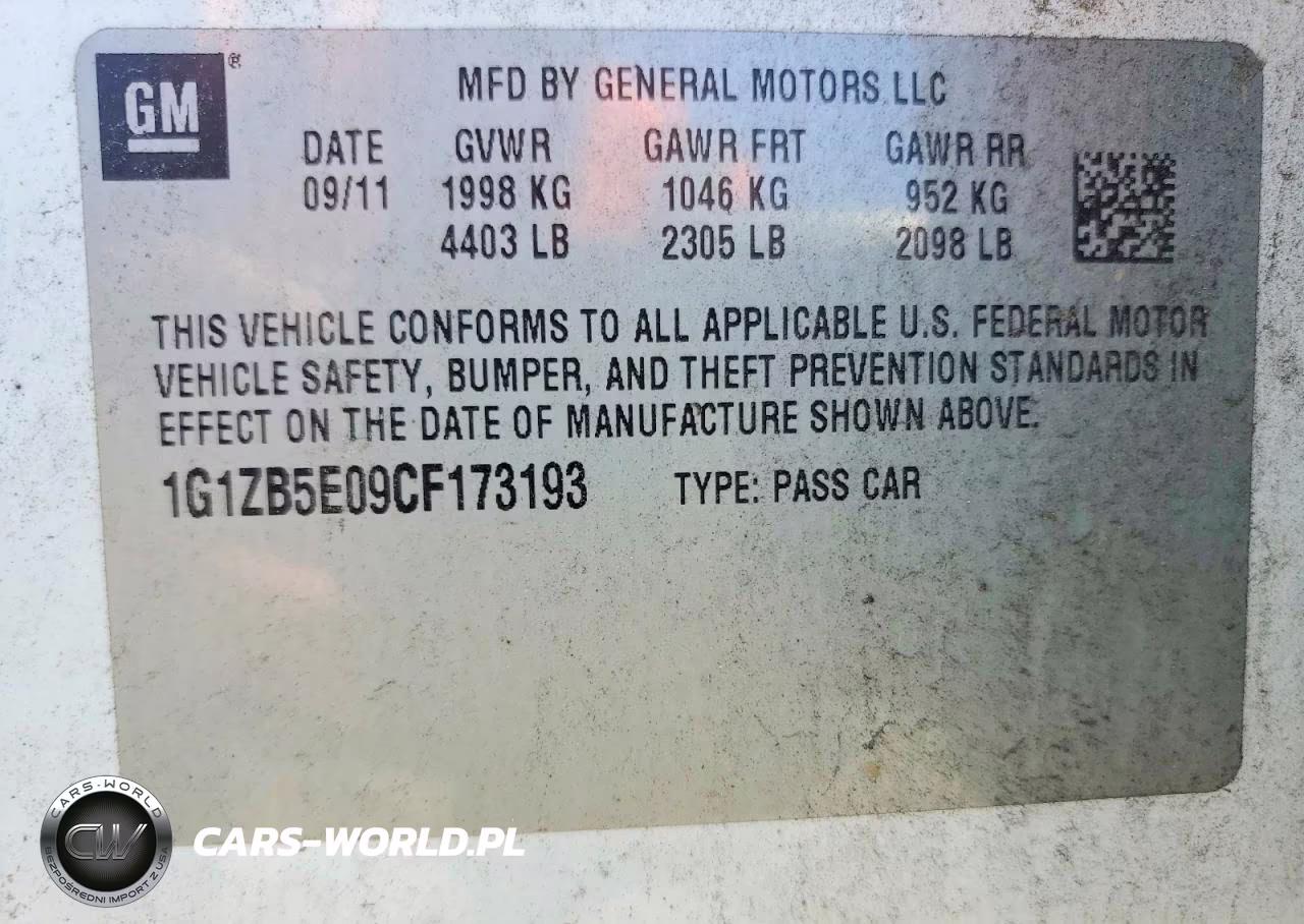 2012 Chevrolet Malibu Ls VIN:1G1ZB5E09CF173193 - 12
