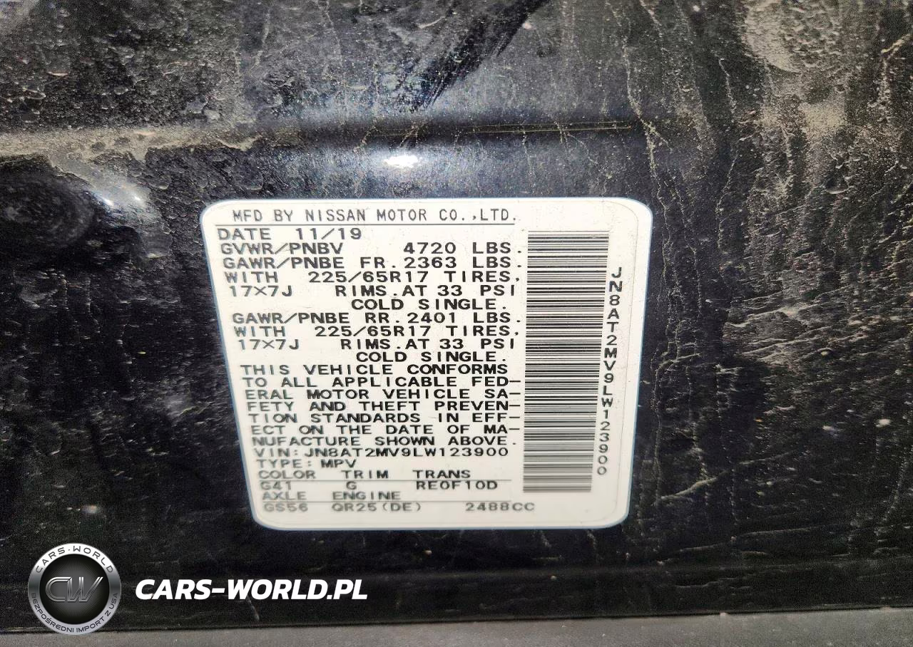 2020 Nissan Rogue S VIN:JN8AT2MV9LW123900 - 13