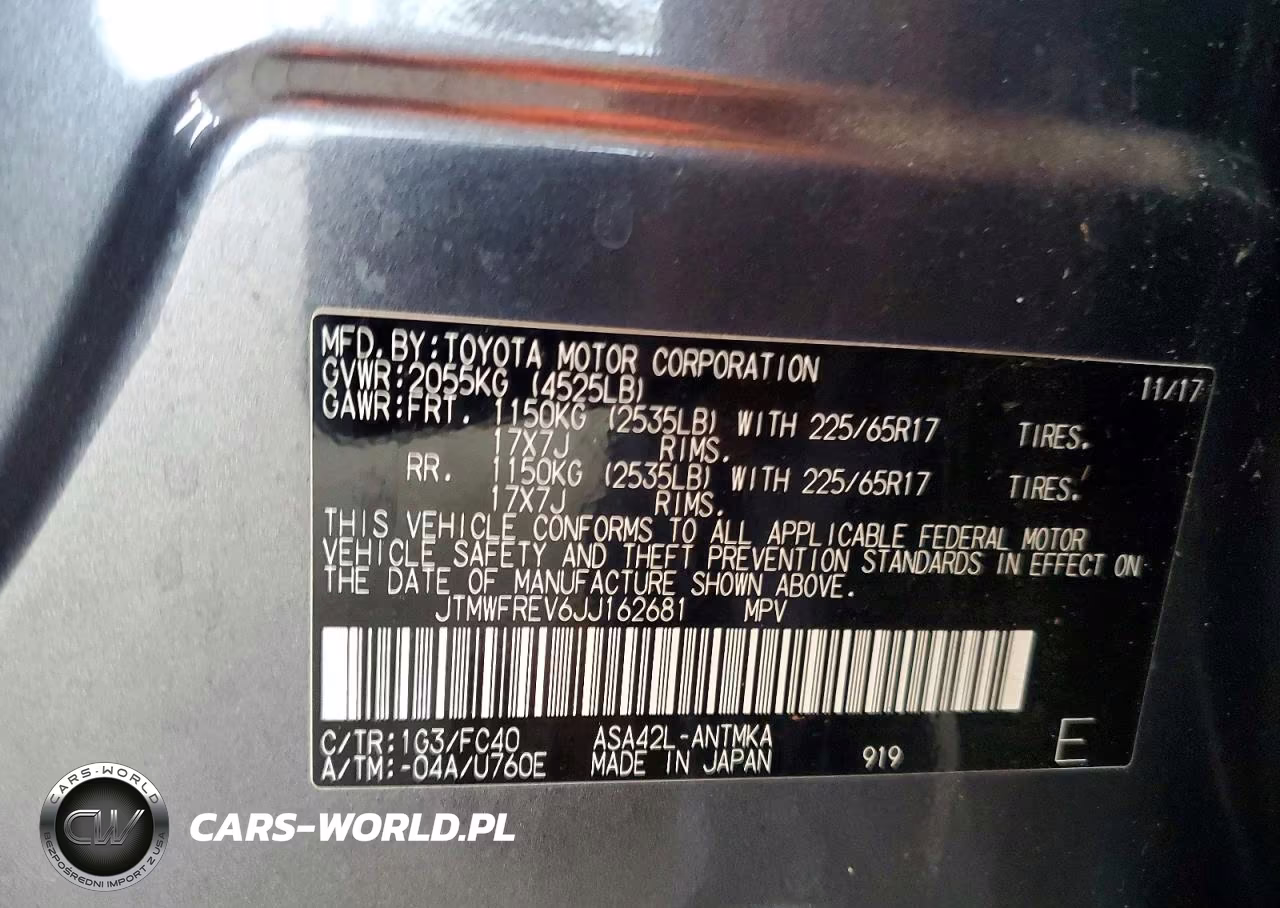 2018 Toyota Rav4 Xle VIN:JTMWFREV6JJ162681 - 12
