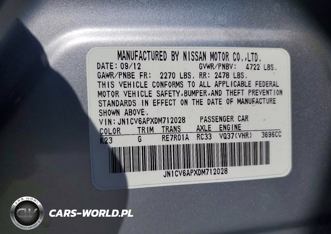 2013 Infiniti G37 Sedan Journey VIN:JN1CV6APXDM712028 - 12
