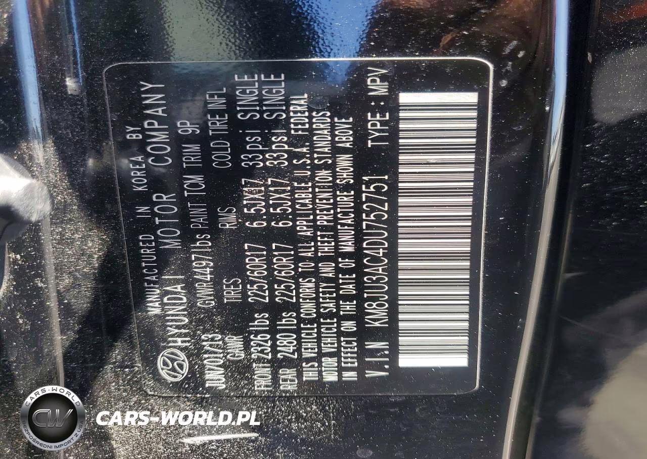 2013 Hyundai Tucson Gls VIN:KM8JU3AC4DU752751 - 12