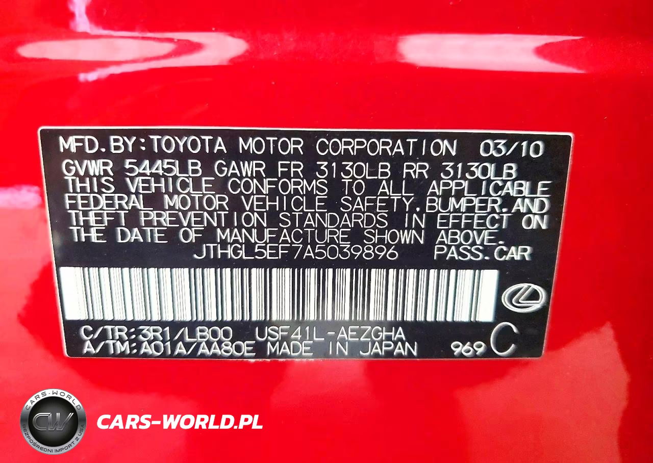 2010 Lexus Ls 460L VIN:JTHGL5EF7A5039896 - 12