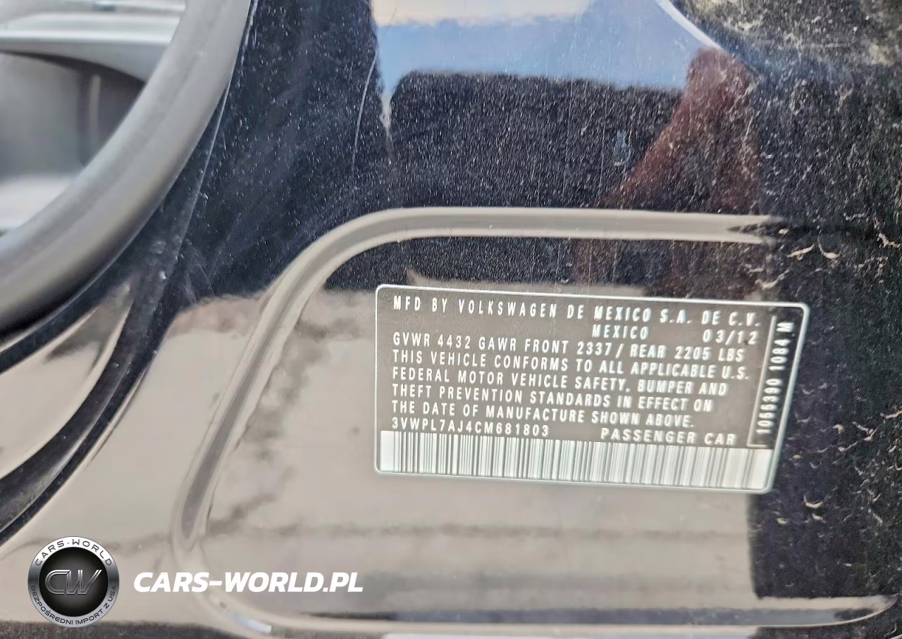 2012 Volkswagen Jetta Tdi VIN:3VWPL7AJ4CM681803 - 12