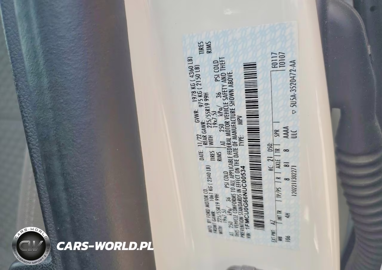 2022 Ford Escape Se VIN:1FMCU0G66NUC00534 - 13
