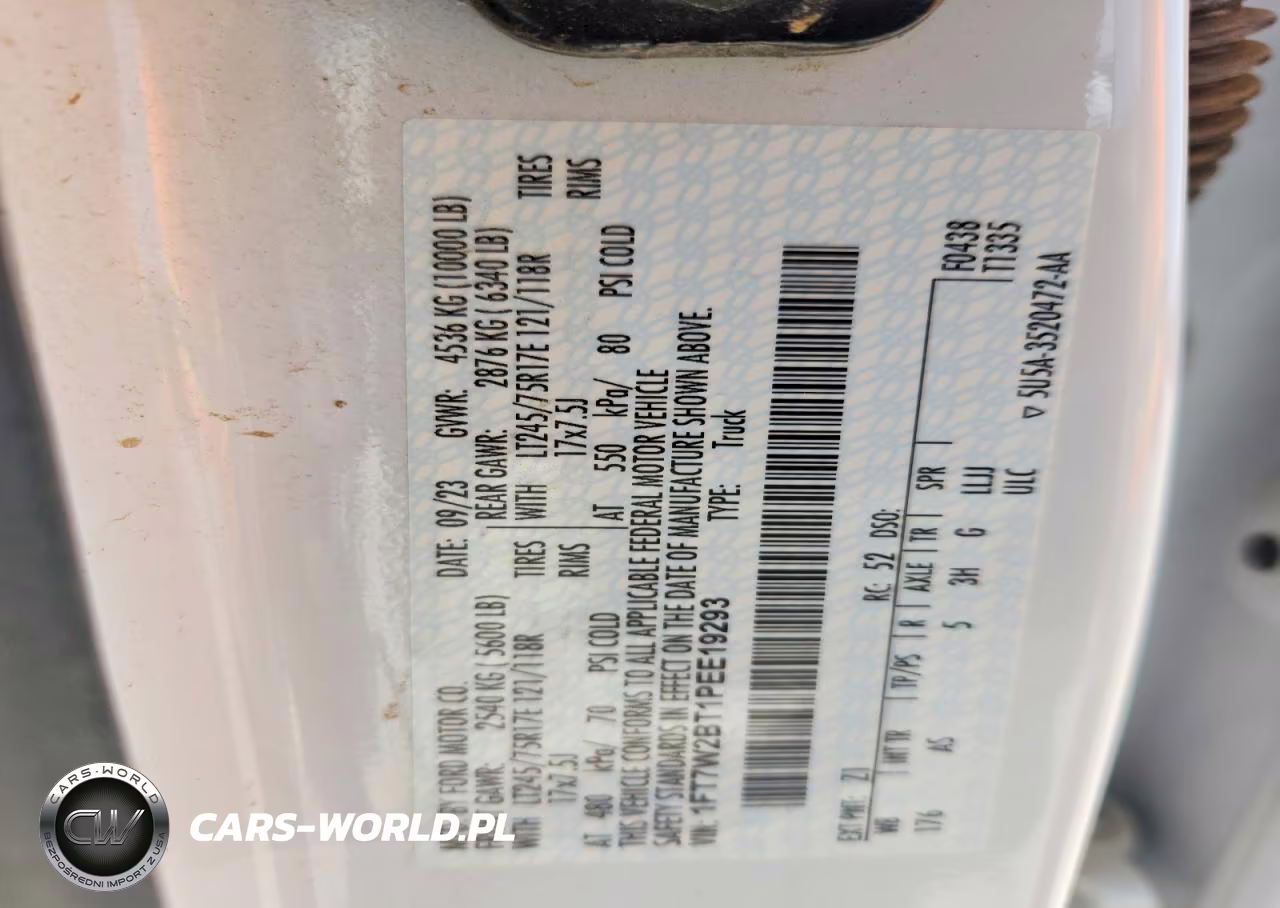 2023 Ford F250 Super Duty VIN:1FT7W2BT1PEE19293 - 12