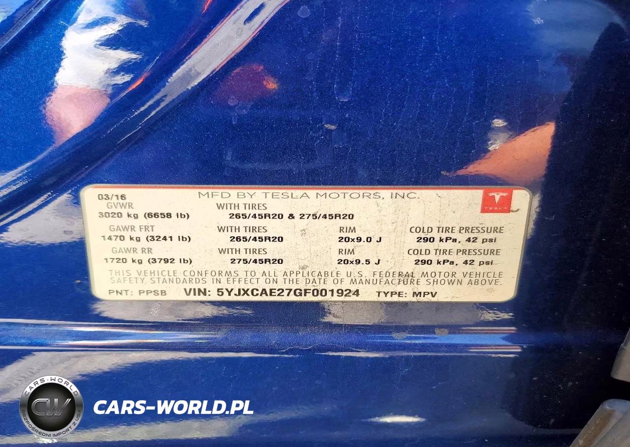 2016 Tesla Model X VIN:5YJXCAE27GF001924 - 13