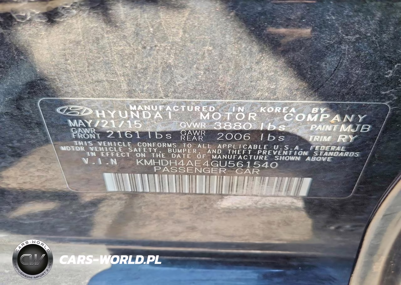2016 Hyundai Elantra Limited VIN:KMHDH4AE4GU561540 - 12