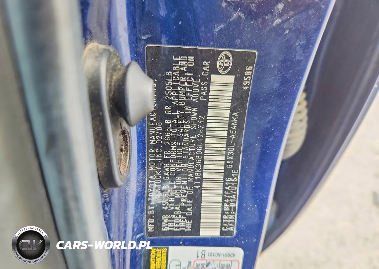 2006 Toyota Avalon Xl VIN:4T1BK36B06U126742 - 12