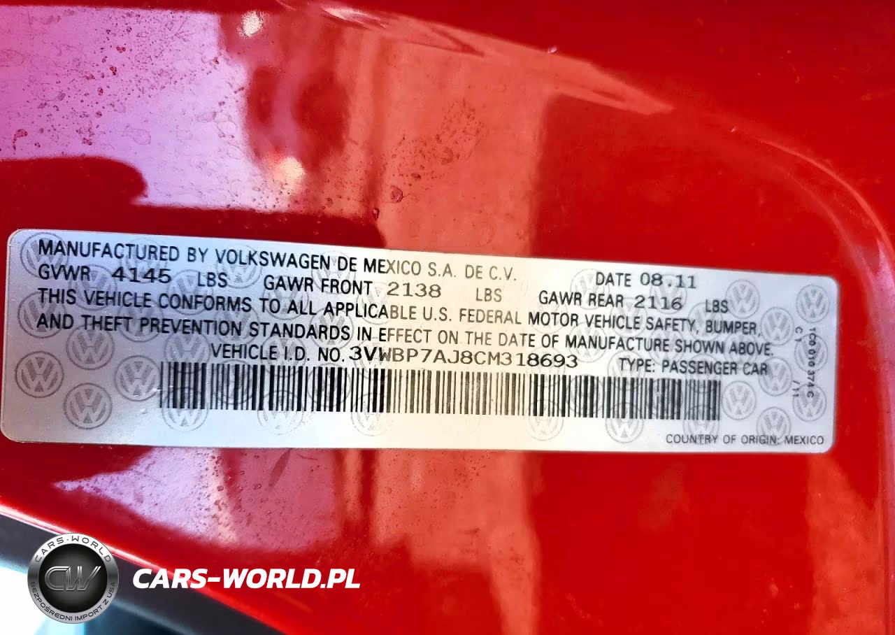 2012 Volkswagen Jetta Se VIN:3VWBP7AJ8CM318693 - 12